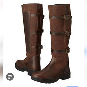 SmartPak Equine Solstice Waterproof Leather Tall Buckle Boots Size 8